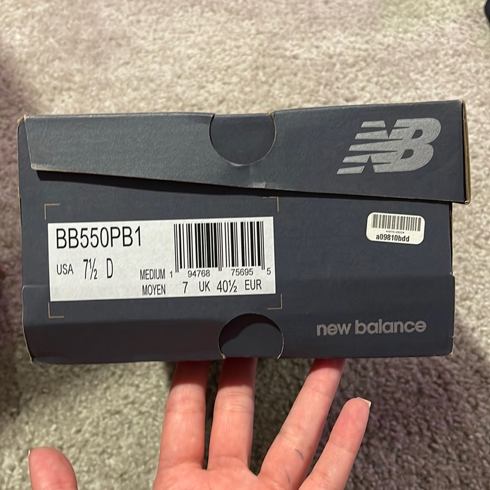 White New Balance 550 Sneakers